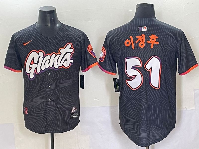Men 2025 San Francisco Giants #51 J.H.Lee Black Joint Name Nike MLB Jersey style 41